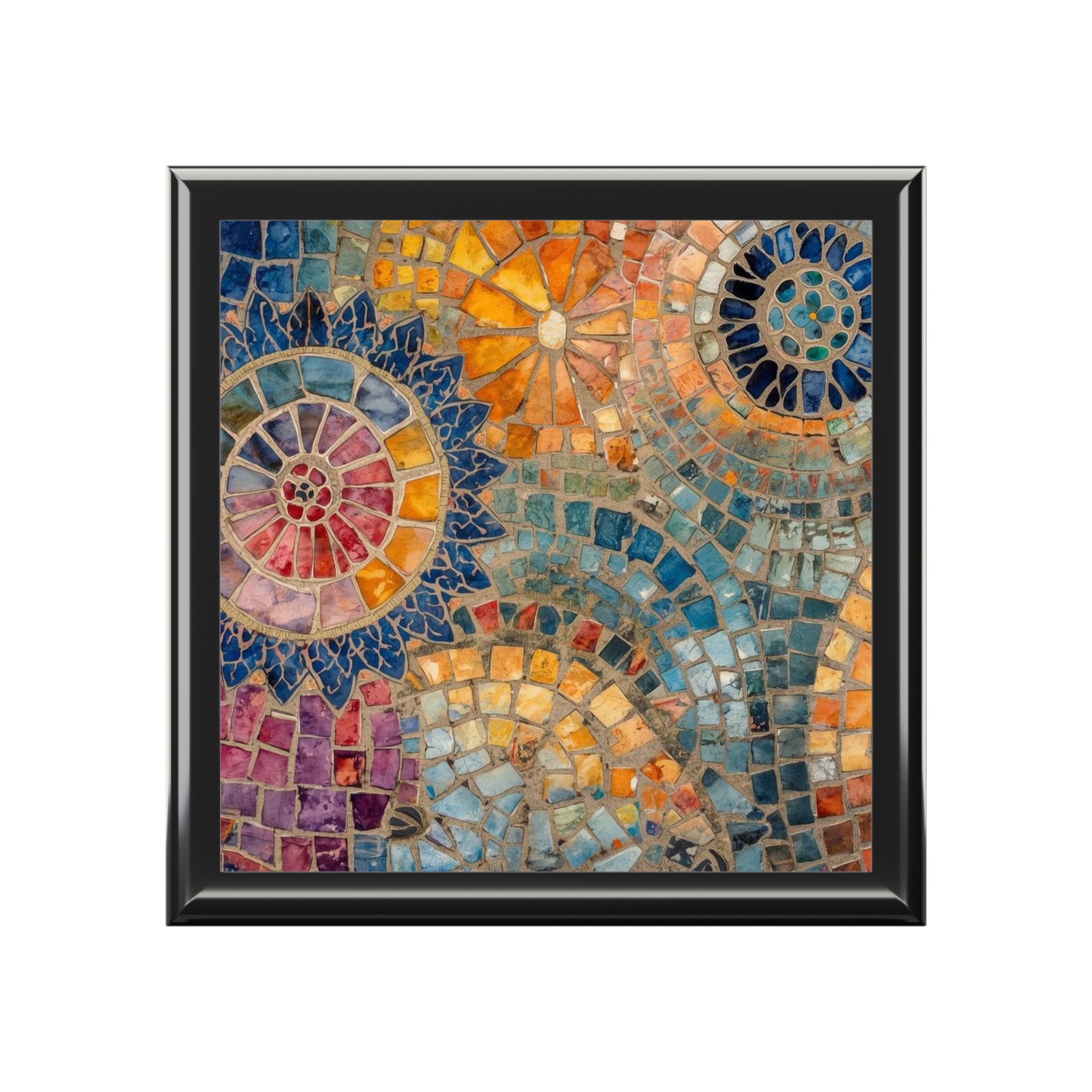 Colorful Mosaic Jewelry Box Organizer Gift For Her Keepsake - Rosetta Creative Boutique